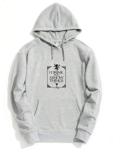 Image of The SV Style Random Print Graphic Print Pullover Hoodie, Black, Long Sleeve with Kangaroo Pocket 320 GSM Fleece Inside