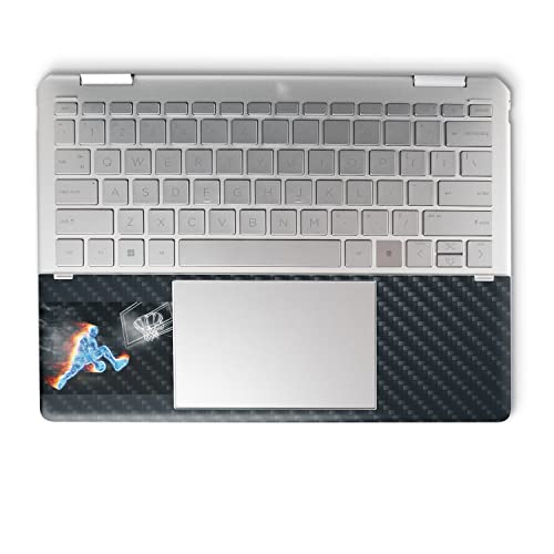 Image of MightySkins Carbon Fiber Skin Compatible with HP Spectre x360 14 inch (2022) Full Wrap Kit - Glow Basketball | Protective, Durable Textured Carbon Fiber Finish | Easy to Apply | Made in The USA