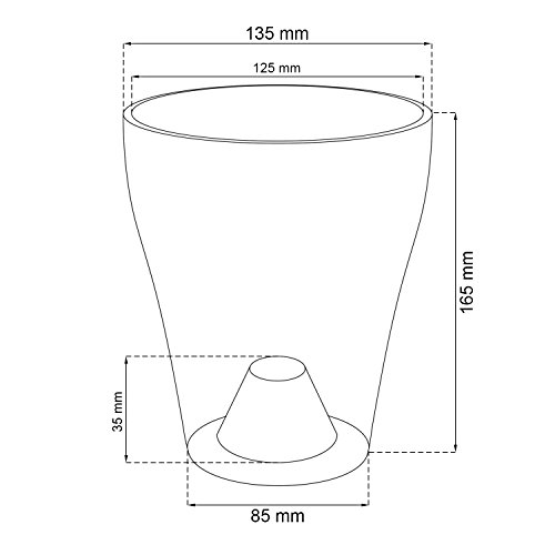 Portavaso in vetro serie ORCHID di Polnix, altezza...