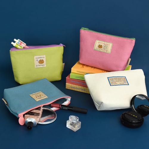 Image of Monolike Unmatched Friends daily Pouch, Pink - Pencil Pouch, Portable Pencil Bag, Pencil Case, Office Pouch case