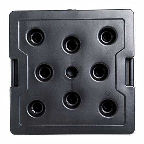 Sombrilla jardín base rellenable agua exterior patio negro 6