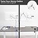 VIVO Dual Monitor Arm Extra Tall Mount for Screens up to 32 inches, Pneumatic Height Adjustment, Full Articulating Heavy Duty VESA Stand with Desk C-clamp and Grommet, White, STAND-V012KW