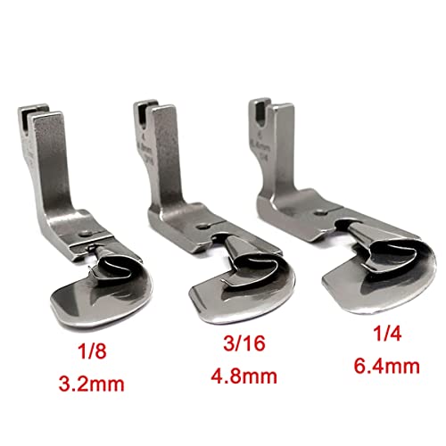 3 Piezas Pie para Dobladillo Curvo de Máquina de Coser miniatura 5