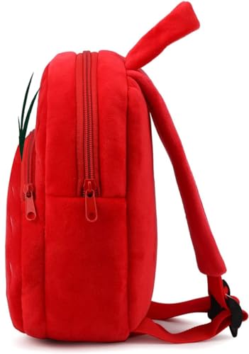 Image of Frantic Kids Velvet School Bag Plush Cute Backpack Baby Girl Preschool Travel Bags Ideal for Baby Girl & Boy Picnic Carry Travelling Bags (2-5 Years)