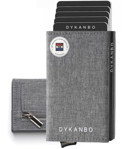 Portemonnee Heren Slim Wallet Men met POP-UP Systeem en RFID Bescherming, Card Holder Compact met Muntenvak en Magnetische Sluiting, Modern Ontwerp voor Dagelijks Gebruik