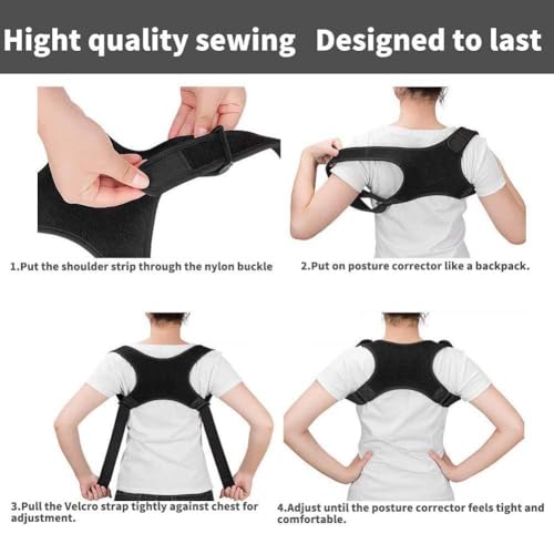 Rücken Geradehalter, Haltungstrainer zur Haltungskorrektur – für eine ergonomische und gesunde Körperhaltung, die Linderung von Nacken-, Schulter- und Oberen Rückenschmerzen für Männer und Frauen