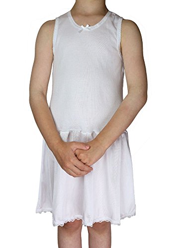 Children's Cotton Nylon Full White Dress Slip