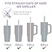 Tomorotec 15PCS Reusable Silicone Drinking Straws w/ 2 Brushes, Fit for Stanley Tumbler 40oz 30oz 20oz, 12