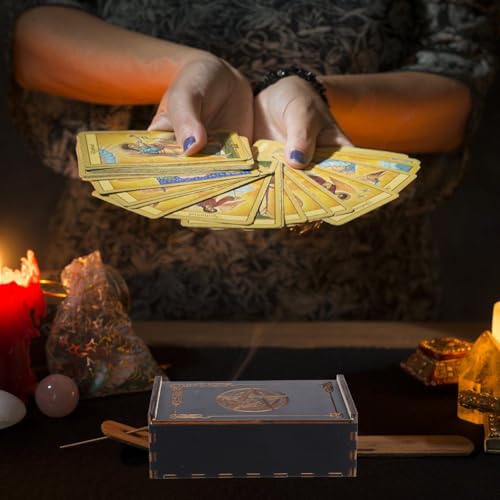 DASHUMIL Boîte à Cartes Pentagramme en Bois, Boîte de Rangement pour Bijoux – vue 8