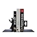 Bouchon de Livre Fer Bookends métal support Support bureau Stands, Batman stand livre simple for le bureau de l'école, 1 paire, antidérapante Décoratif (Color : Plum)