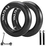 (2-Pack) 10x2.75-6.5 Thicker Inner Tubes with CR202 100°Angled Valve for Electric Scooters & Mini Bikes–Fits 70/65-65, 255x80, 10x3.0, 10x2.50, 10x2.70-6.5 Tires–Includes 2 Tire Levers