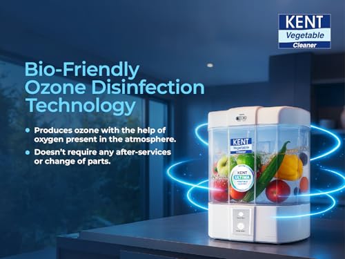 Image of KENT 111115 Ultima Vegetable Cleaner & purifier 13 W |Removes Pesticides & Chemicals from Fruits & Vegetables| Ozonizer based cleaning from Fruits & Vegetables | 1 Year Warranty | White