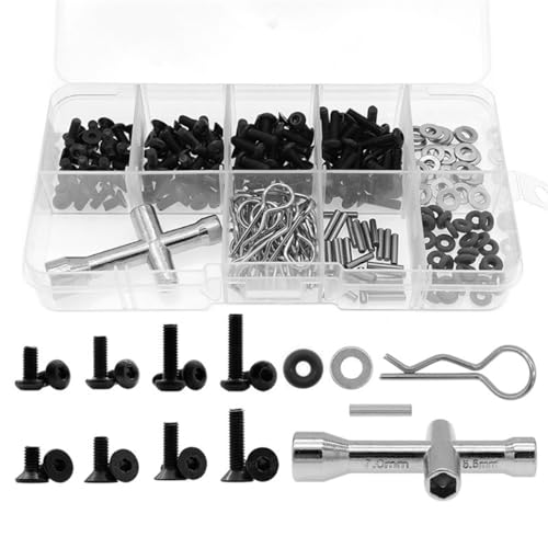 Qury Kit d'outils de réparation de voiture RC 271 pièces, matériel de fixation de voiture à distance pour modèle RC 1/10