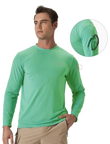 Men's Sun Protection Long Sleeve Swim Shirts Quick Dry Rash Guard Lightweight UPF 50+ Fishing Hiking Beach UV Shirt3