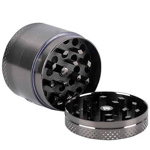 AYNKH Herb Grinder, 4 Layers Portable Zinc Alloy Grinders with Pollen Catcher Scraper, Magnetic Top and Sifter for Dry Herb and Spices - Image 2