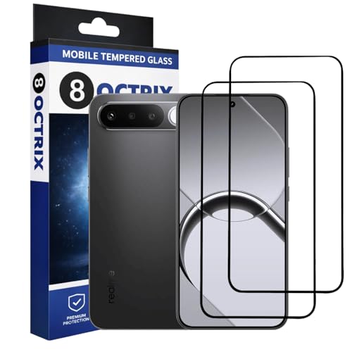 Image of Premium Tempered Glass Screen Protector Compatible for Realme 16 5G with Edge to Edge Coverage - Case Friendly, Anti-Scratch & Bubble-Free Installation Kit (Pack Of 2)