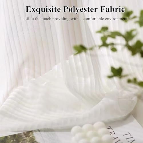 Voilage blanc 100x150cm autocollant sans perçage pour fenêtre