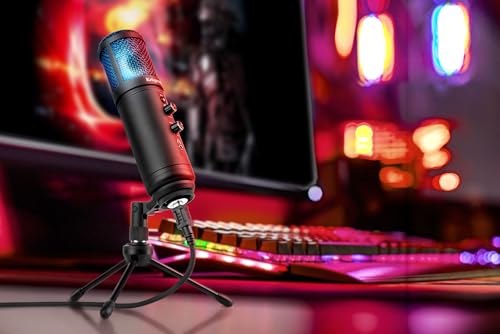 Micrófono USB para videojuegos que elimina el eco en grabaciones de vlogger Warrior GV-100 7