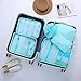 Generic Cubos de embalaje para viajes, 6 cubos de viaje para maleta, ligero, bolsa esencial de viaje con bolsa grande para artículos de tocador para ropa, zapatos, cosméticos, artículos de tocador