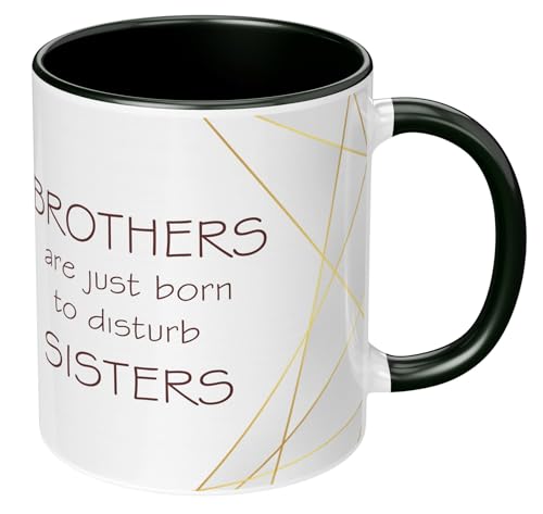 Image of NH10 Designs Raksha Bandhan Gifts Printed Mug with Keychain Best Rakhi Combo Gift Set for Brother Rakshabandhan Return Gifts for Sister White 350ml Coffee Mug(Pack of 5) Combo Set(RMCKRCG902)