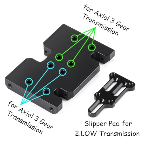 Image of 70mm Delrin Skid Plate with Adapter Plate for TGH 2.Low Transmission TGH-HH Transfer Case Element RC Axial 3 Gear Transmission Comp Builds