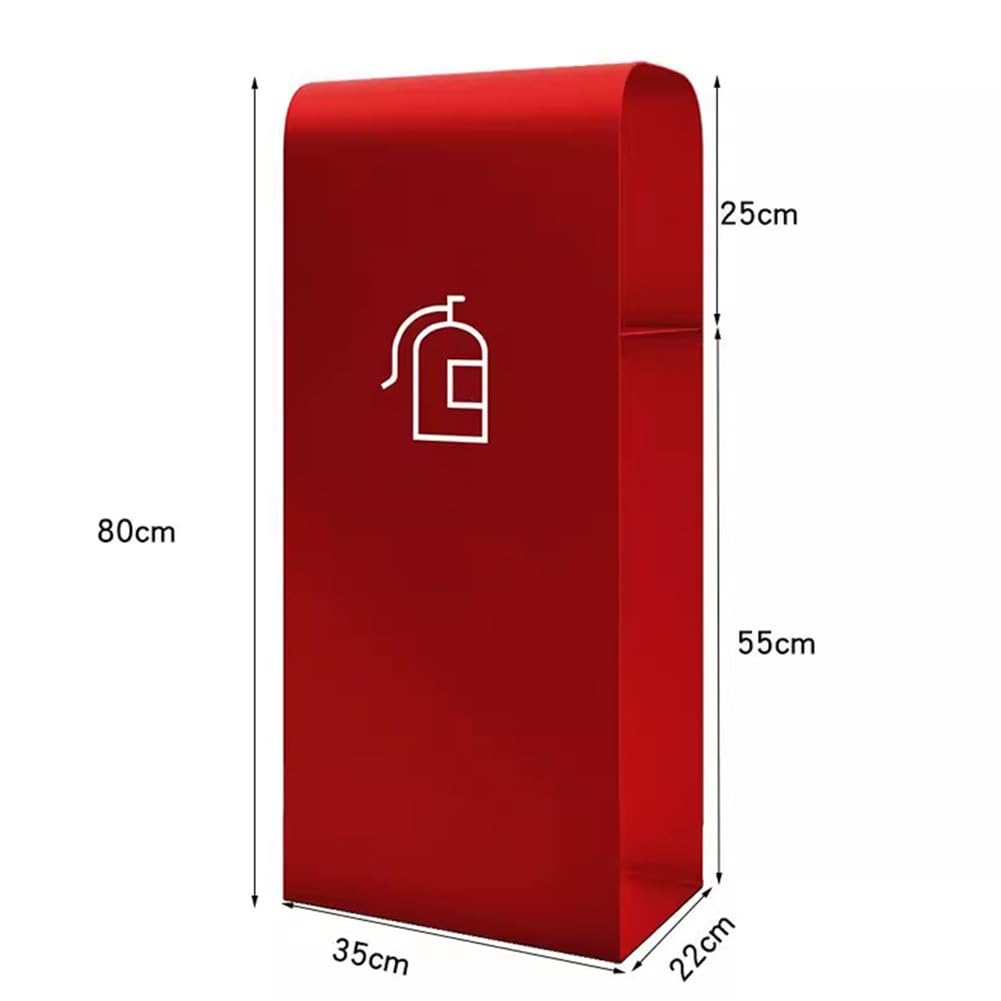 Armario para extintor de Incendios, Armario metálico de Doble Espacio, Caja de Fuego Exterior para 2 extintores y máscaras contra Incendios, solución de Almacenamiento Duradera en Negro - 35