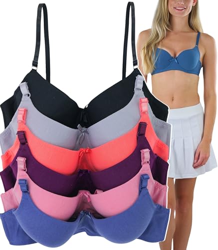 Image of ToBeInStyle Women's Pack of 6 Padded Assorted Styles Supportive Bras Cup Size - A to DDD