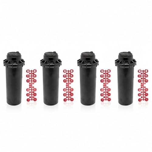 Lot de 4 Arroseur Turbine Hunter PGP ADJ 3/4'', portée 6,4-15,8 m, Angle réglable, Noir