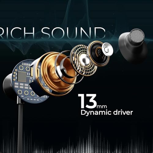 Image of Bluetooth Earphones for One-Plus Nord CE 2 Lite Earphones Original Like Wireless Bluetooth Neckband in-Ear Headphones Headset with Mic, Deep Bass, Sports Earbuds (15 Hours, JO31)