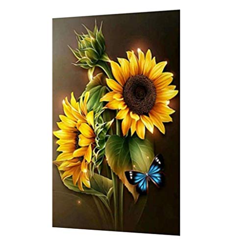 F Fityle 2pc 5D Kits De Pintura De Diamante Broca Completa Strass DIY Decoração De Parede De De Flor