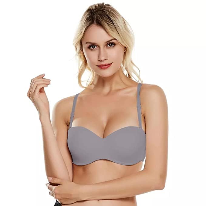 Image of Brachy Women's Every Day's Padded Underwired Demi Cup Bra T Shirt Padded Underwired Pushup Bra 85% Poly Cotton, 15% Elastane