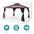 Outdoor Patio Gazebo 11'x13', Heavy Duty Waterproof Gazebo with Stable Steel Frame & Netting for Patio, Garden, Lawn, Party & Backyard (Chocolate)