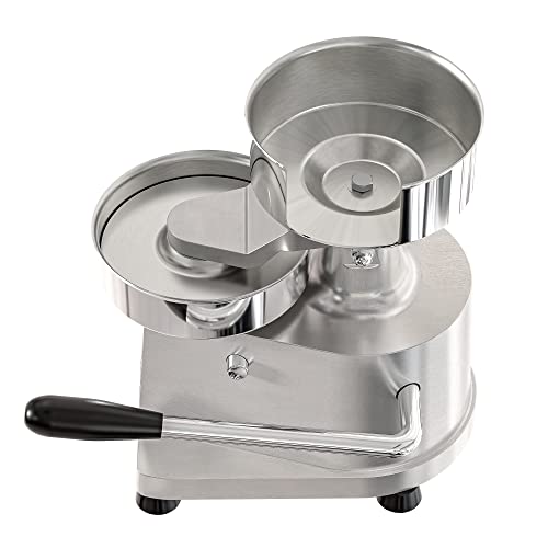 Image of KoolMore Burger Press Patty Maker for 5 inch Hamburgers, Stainless-Steel Manual Forming Machine for Personal and Commercial Foods, Heavy Duty Processor, Includes Pattie Papers (CHM-5), Silver