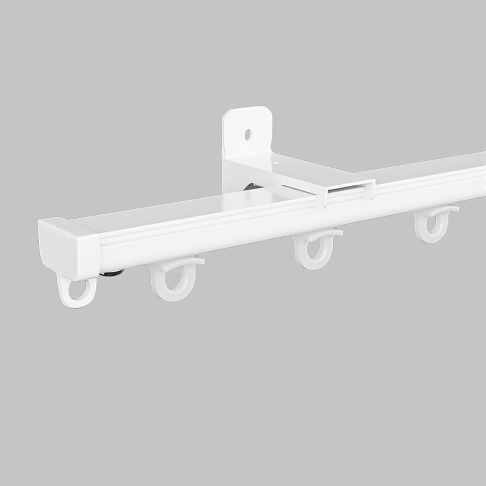 Rail De Rideau De Plafond, Rail Pour Rideaux Séparateur De Pièces, Tringle À Rideaux À Montage Au Plafond Ou Au Mur Pour Un Espace De 1 À 6 M De Large(White-Wall,2.8m(2 * 1.4m))