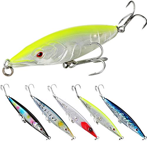 Seaknight crayon Leurres de pêche flottant Pêche en mer 15,9 gram 4.33 en Topwater dur appâts pour basse, Mixte, 1pcs Color L04 Cover