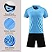 Referee Soccer Jersey Shirt Soccer Jersey Referee Uniform - Breathable & Quick-Dry, Fits Adults/Kids of All Ages (Blue, XL)