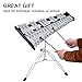 32 Notes Glockenspiel Xylophone Percussion Kit with Adjustable Stand, Mallets and Bag, Foldable Professional Xylophone Vibraphone Musical Instrument Set