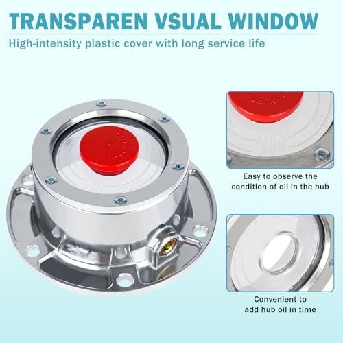 Image of CheeMuii 8 Pack 343-4009 Trailer Hub Caps Kit Replace for Stemco 343-4009