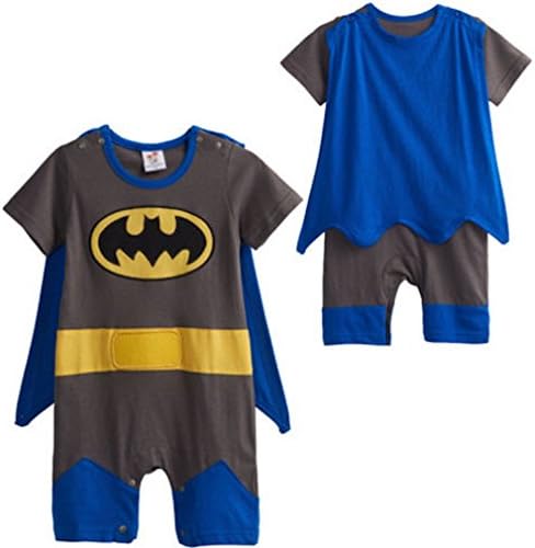 LC Boutique Baby Boy Superhero Romper Costume for Ages 3 Months to 3T.