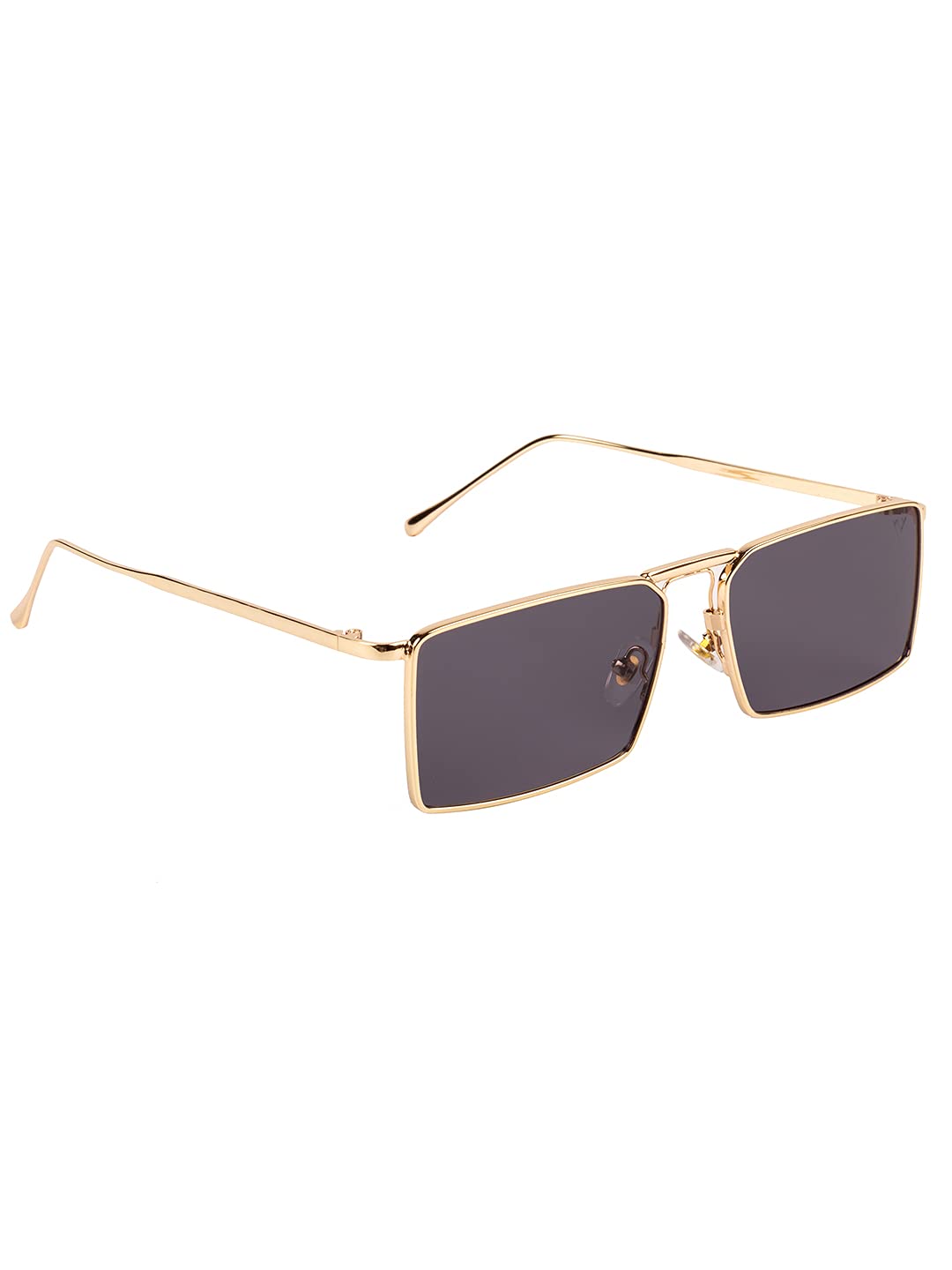 Voyage UV Protected Square Men & Women Sunglasses – (2057MG3572Z | Black Lens | Gold Frame)