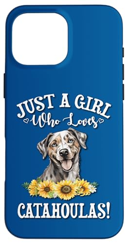 Womens Flowers Just A Girl Who Loves Catahoula Leopard Dogs �X�}�z�P�[�X iPhone 16 Pro Max �p