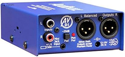 ARX AV-DI Audibox AV DI Stereo AV Active DI Box Stereo Converter