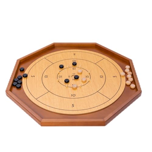 Crokinole torneo 30 pulgadas tablero madera clásico miniatura 2