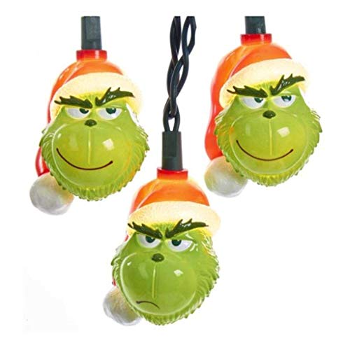 Kurt Adler Grh9181 The Grinch Christmas Light Set, 10 Piece