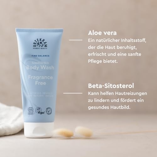 Duschgel ohne Parfum von Urtekram Vegan und Bio