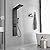 BWE 3 In1 Shower Panel Tower System Multi-Function Black Shower Panel SUS 304 Stainless Steel with Rainfall Shower Head,Massage Body Jets and Handheld Shower for Home Hotel Resort