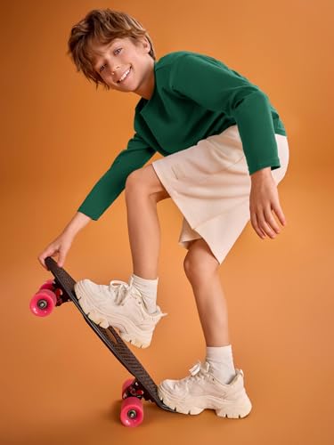 Image of Haloumoning Kids Boys Long Sleeve Crewneck T-Shirts Tee Tops 5-14 Years