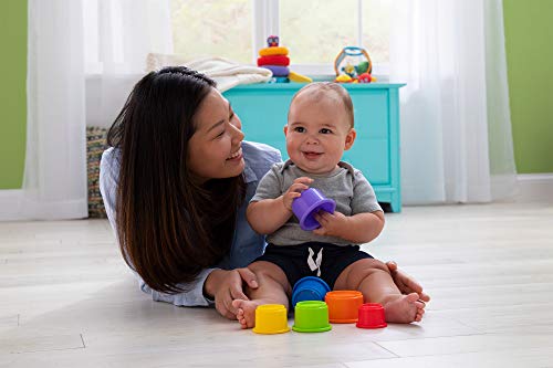 LAMAZE - Pile And Play Stacking Cups - Stacking And Nesting Toy Set - Stacking Cups for Babys - Colourful Toys of Babys, Multicoloured , From 0 Months +