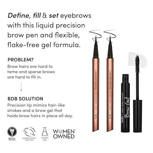 bdb Raising Brows & Brow Gel Kit, Taupe Eyebrow Pen, Smudge-Proof Brow Gel, Effortlessly Natural, 2-Pack - Thumbnail 3