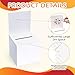 3 Pcs Cardboard Ballot Box, 5.9 x 5.9 x 11.8 Inch Suggestion Boxes with Slot, Cardboard Donation Box for Fundraising, White Glossy Raffle Boxes with Removable Header for Collecting Card Voting Contest